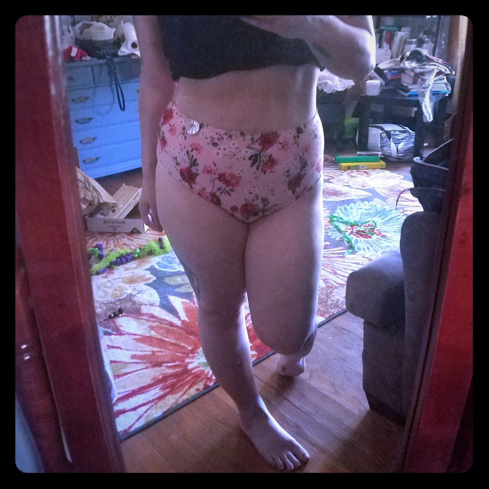 NWT Floral Print High Waisted Bikini Bottoms
